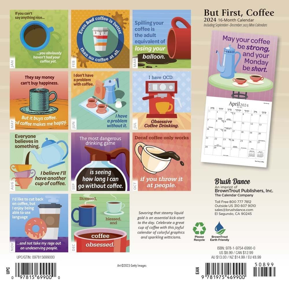 But First Coffee 2024 Mini Wall Calendar First Alternate Image width=&quot;1000&quot; height=&quot;1000&quot;