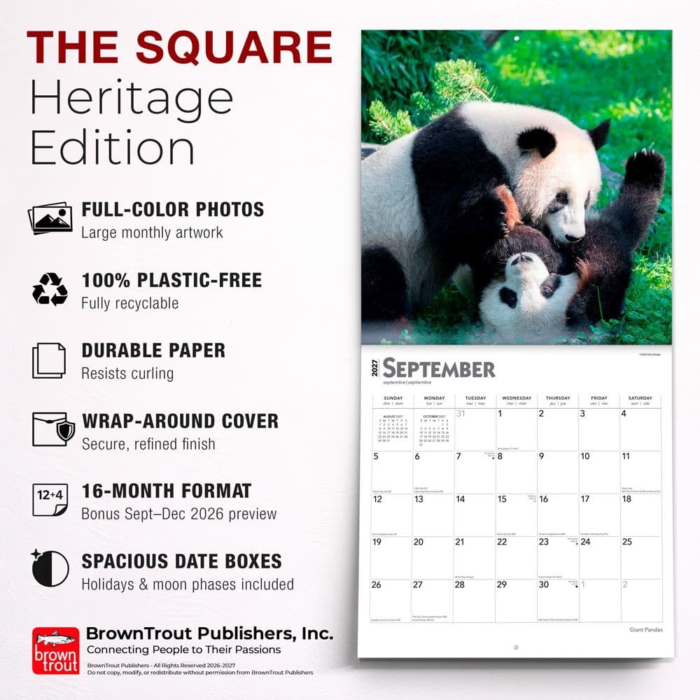 Pandas 2027 Wall Calendar Fifth Alternate Image