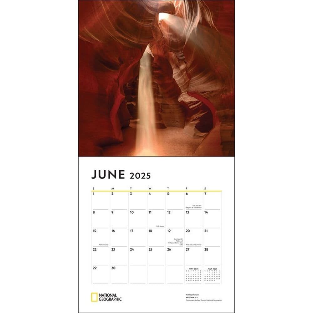 American Landscapes National Geographic 2025 Wall Calendar