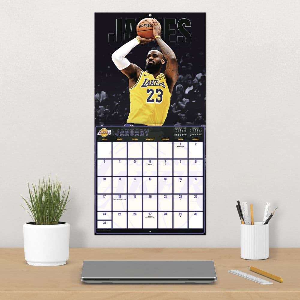 Los Angeles Lakers 2027 Wall Calendar Fourth Alternate Image