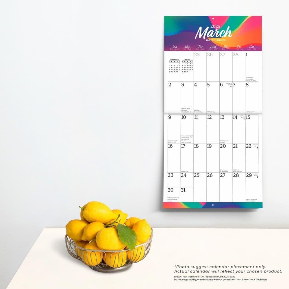 Big and Bright Large Print 2025 Wall Calendar Fourth Alternate Image