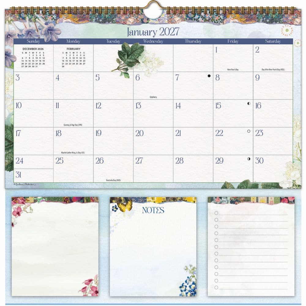 Botanical Gardens MemoMate 2027 Spiral Calendar by Barbara Anderson Second Alternate Image