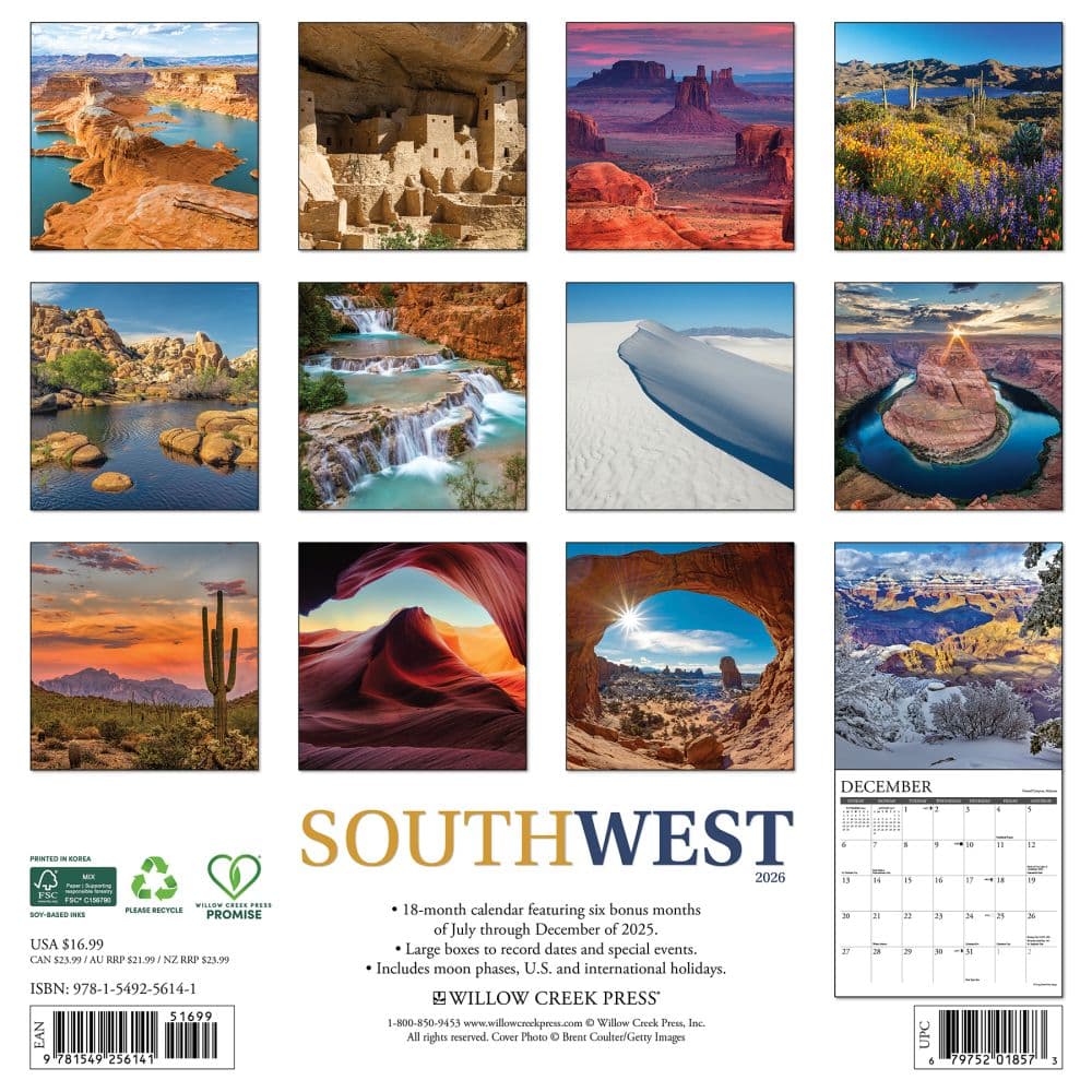 Southwest 2026 Wall Calendar First Alternate Image