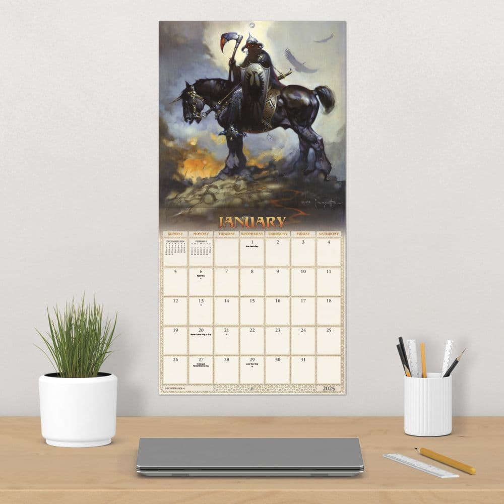 Frank Frazetta 2025 Wall Calendar Fourth Alternate Image width=&quot;1000&quot; height=&quot;1000&quot;