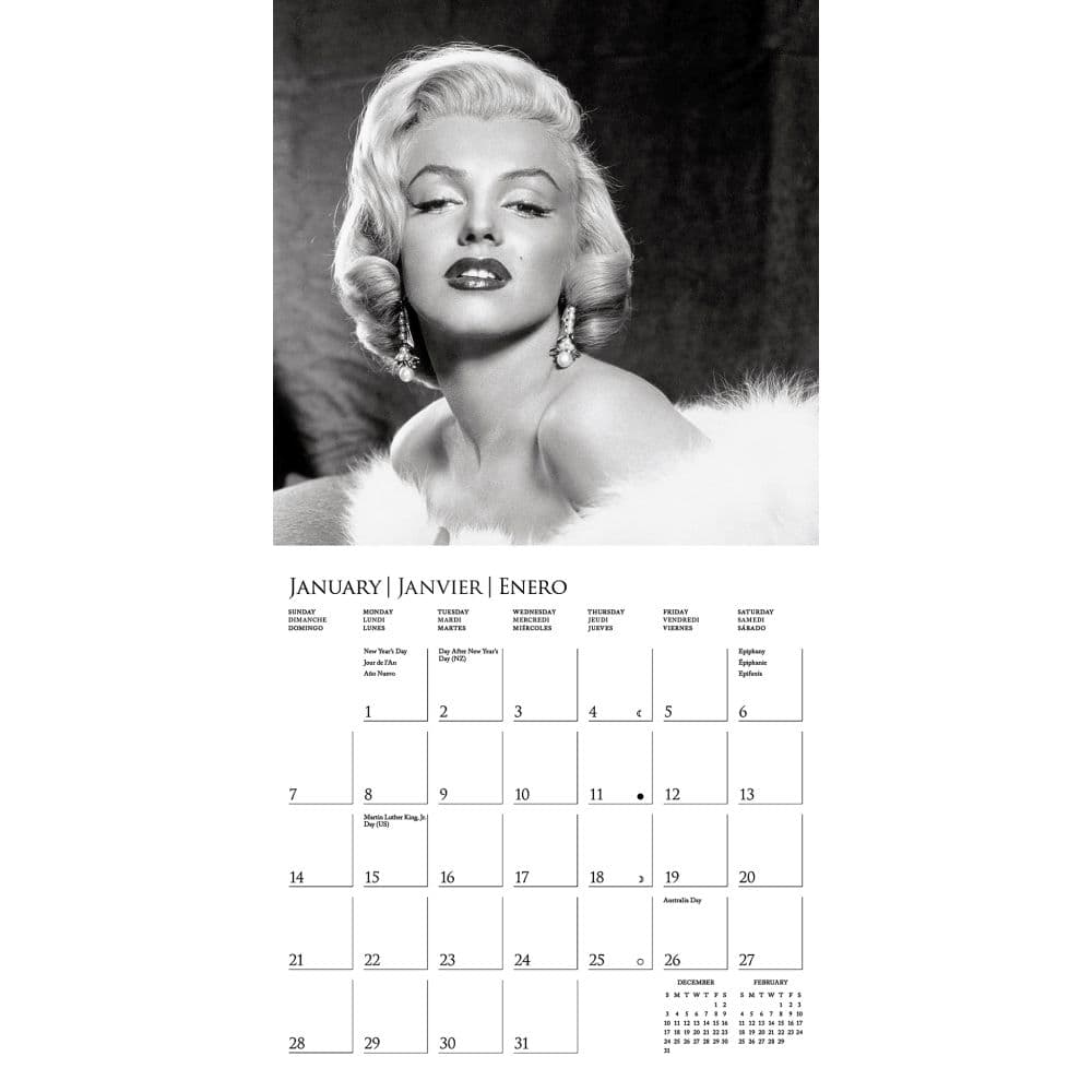 Marilyn Monroe 2024 Mini Wall Calendar Second Alternate Image width=&quot;1000&quot; height=&quot;1000&quot;