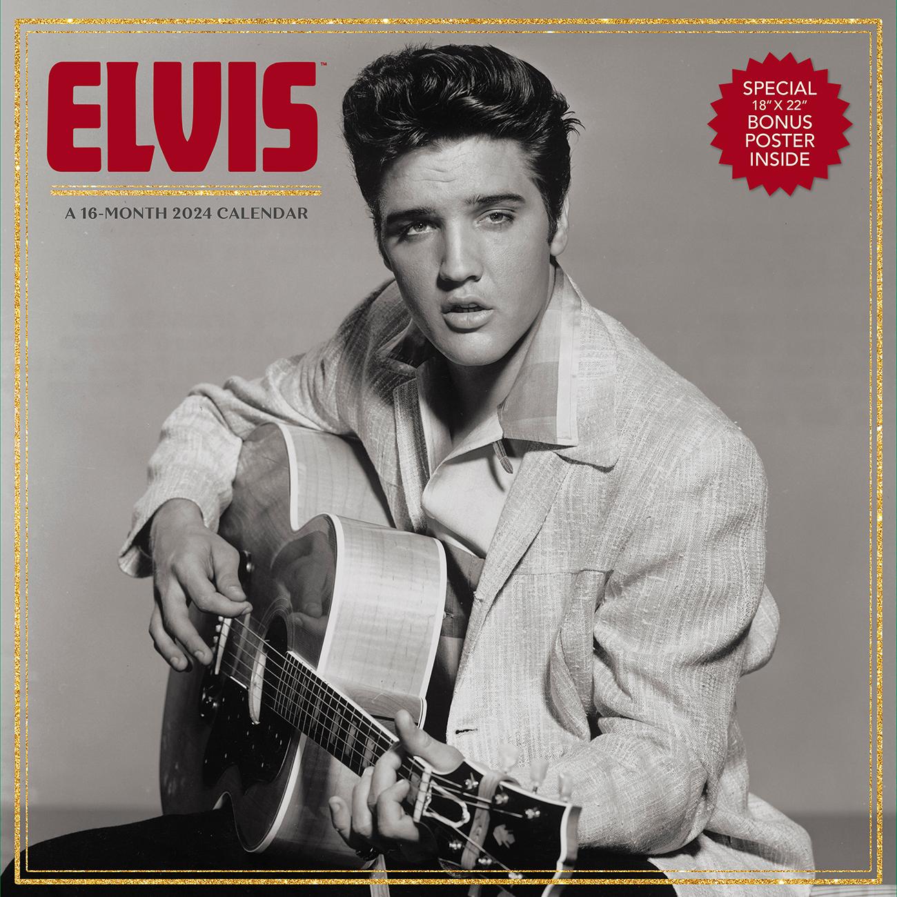 Elvis Presley 2025 Wall Calendar with Poster