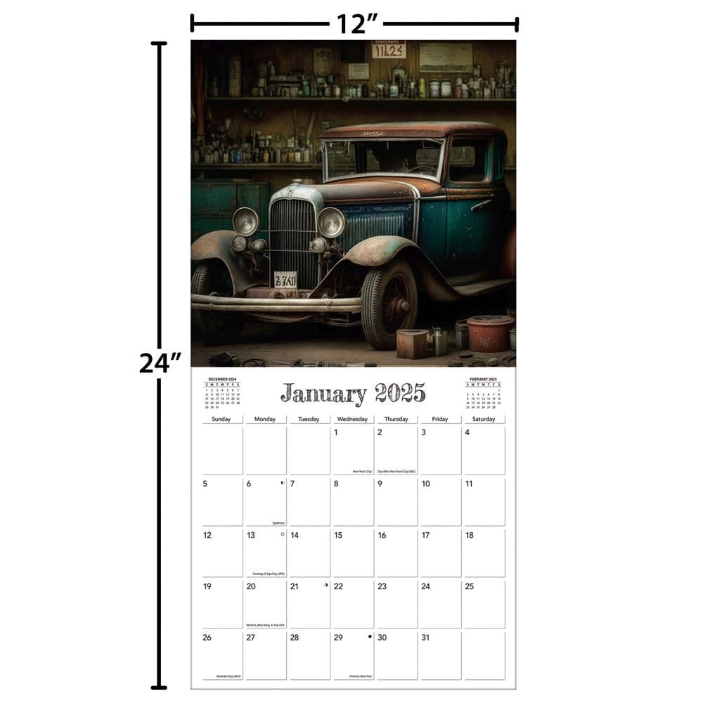 Muscle Cars Photo 2025 Wall Calendar Alt5