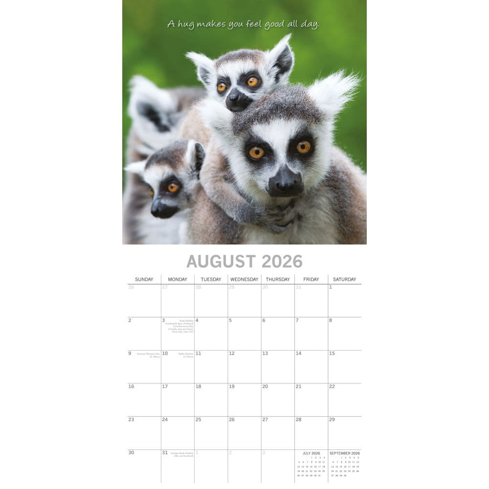 Hugs 2026 Wall Calendar Third Alternate Image