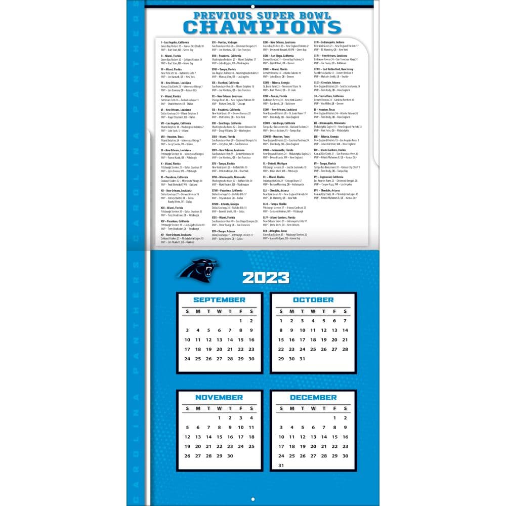 Carolina Panthers 2024 Wall Calendar