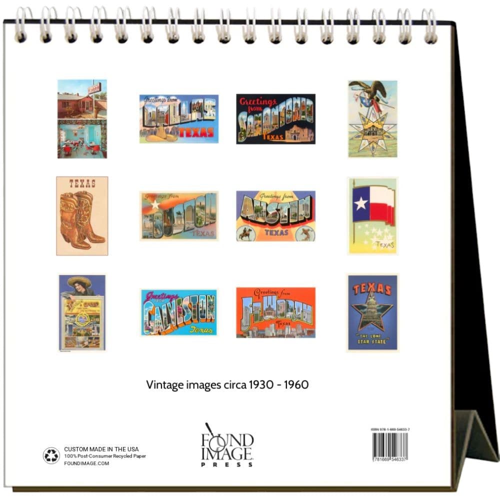 Texas Nostalgic 2026 Easel Desk Calendar First Alternate image