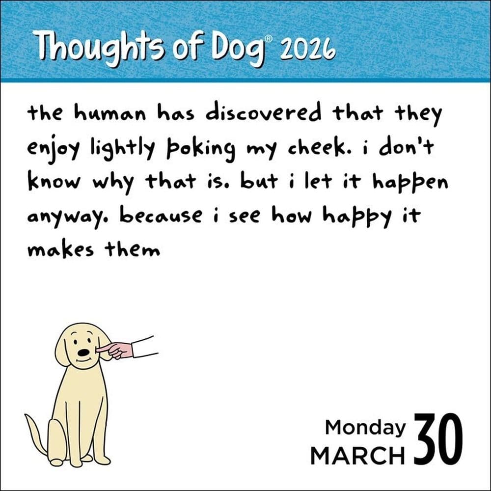 Thoughts of Dog 2026 Desk Calendar Second Alternate Image