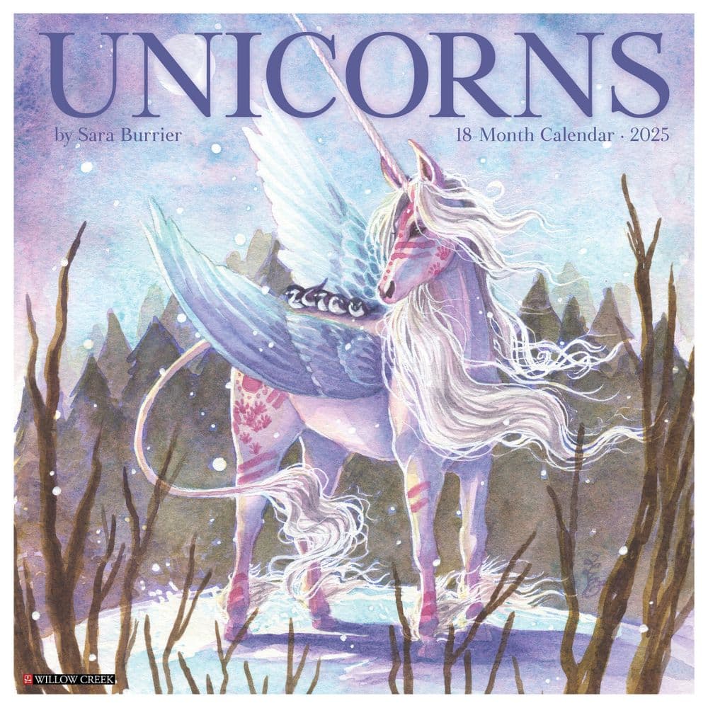 Unicorns Burrier 2025 Wall Calendar