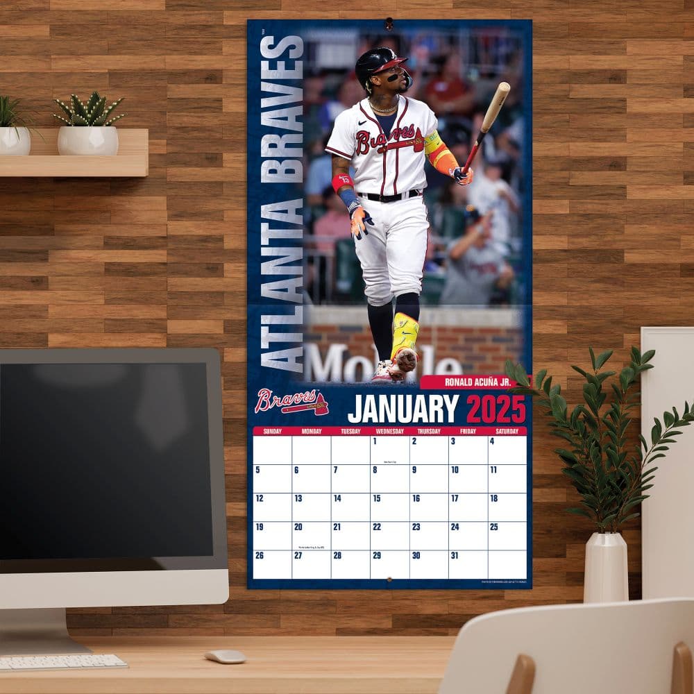 MLB Atlanta Braves 2025 Wall Calendar Fourth Alternate Image