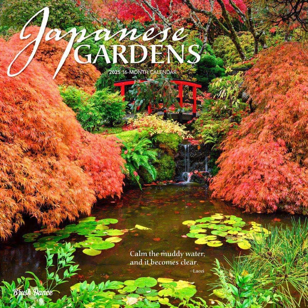 Japanese Gardens 2025 Wall Calendar