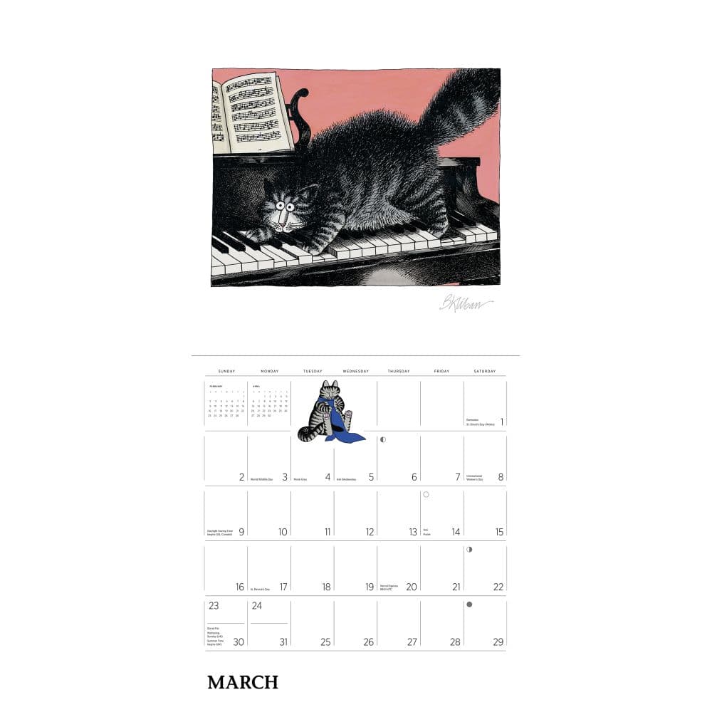 Kliban Cat Special Edition 2025 Wall Calendar Fourth Alternate Image width=&quot;1000&quot; height=&quot;1000&quot;