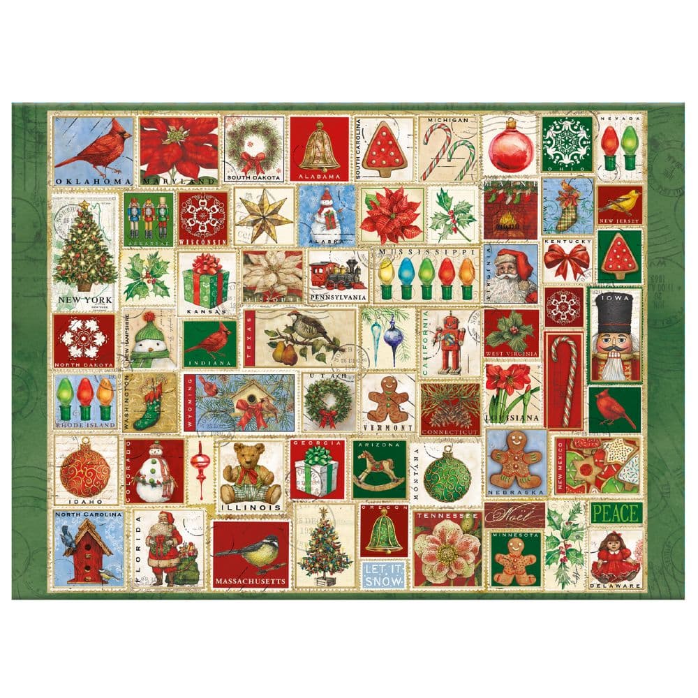 Vintage Stamps Countdown 500 Piece Puzzle Fifth Alternate Image