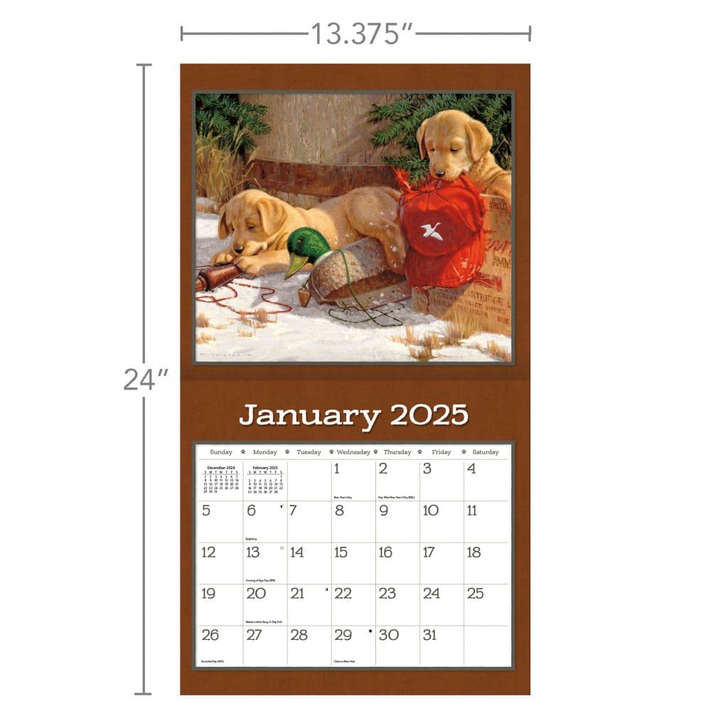 Puppy by Jim Lamb 2025 Wall Calendar