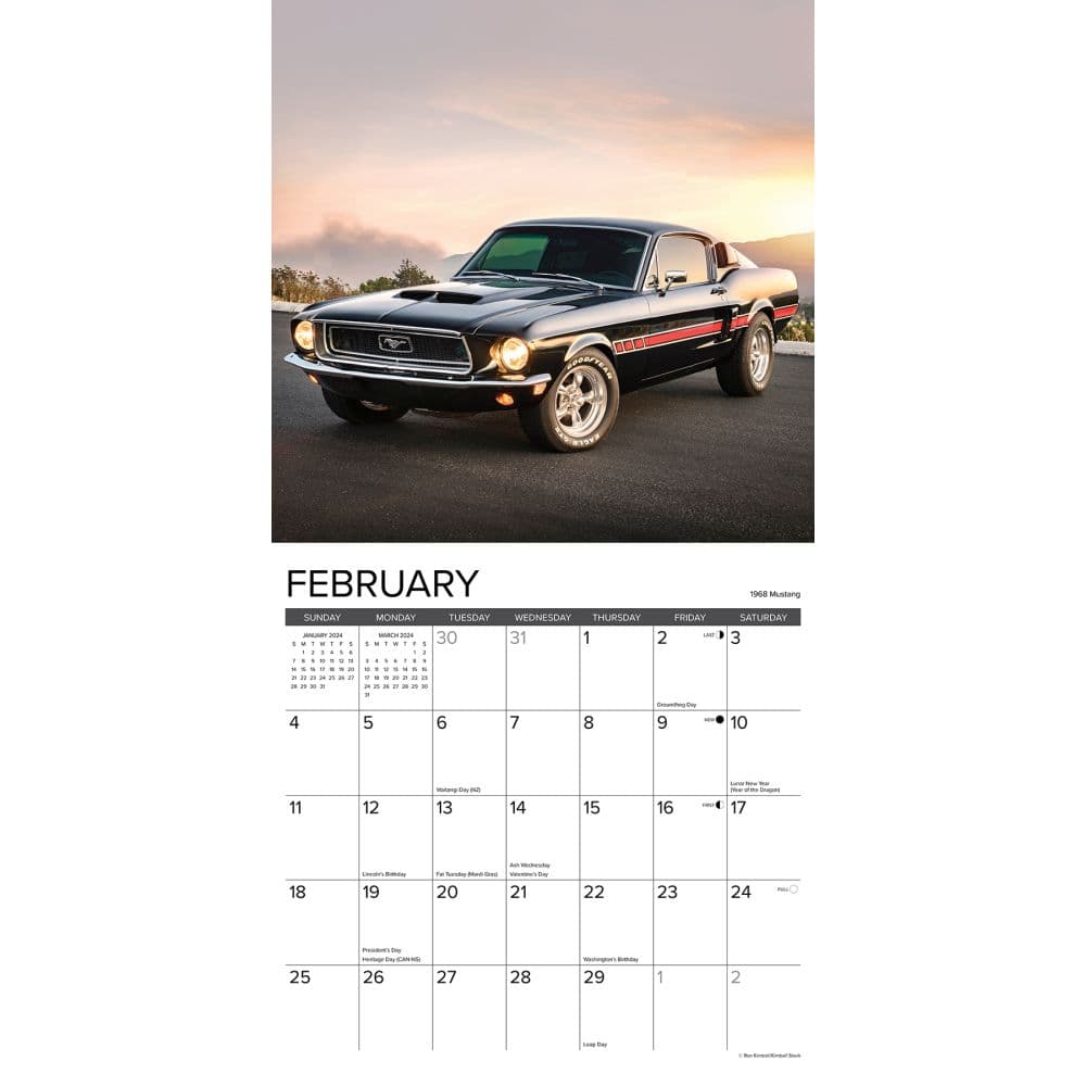 American Muscle Cars 2024 Wall Calendar Alternate Image 2