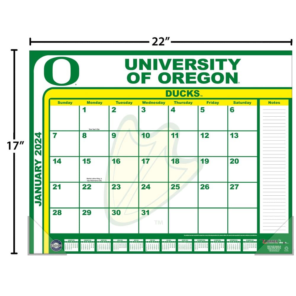 Oregon Ducks 2024 Desk Pad Fourth Alternate Image width=&quot;1000&quot; height=&quot;1000&quot;