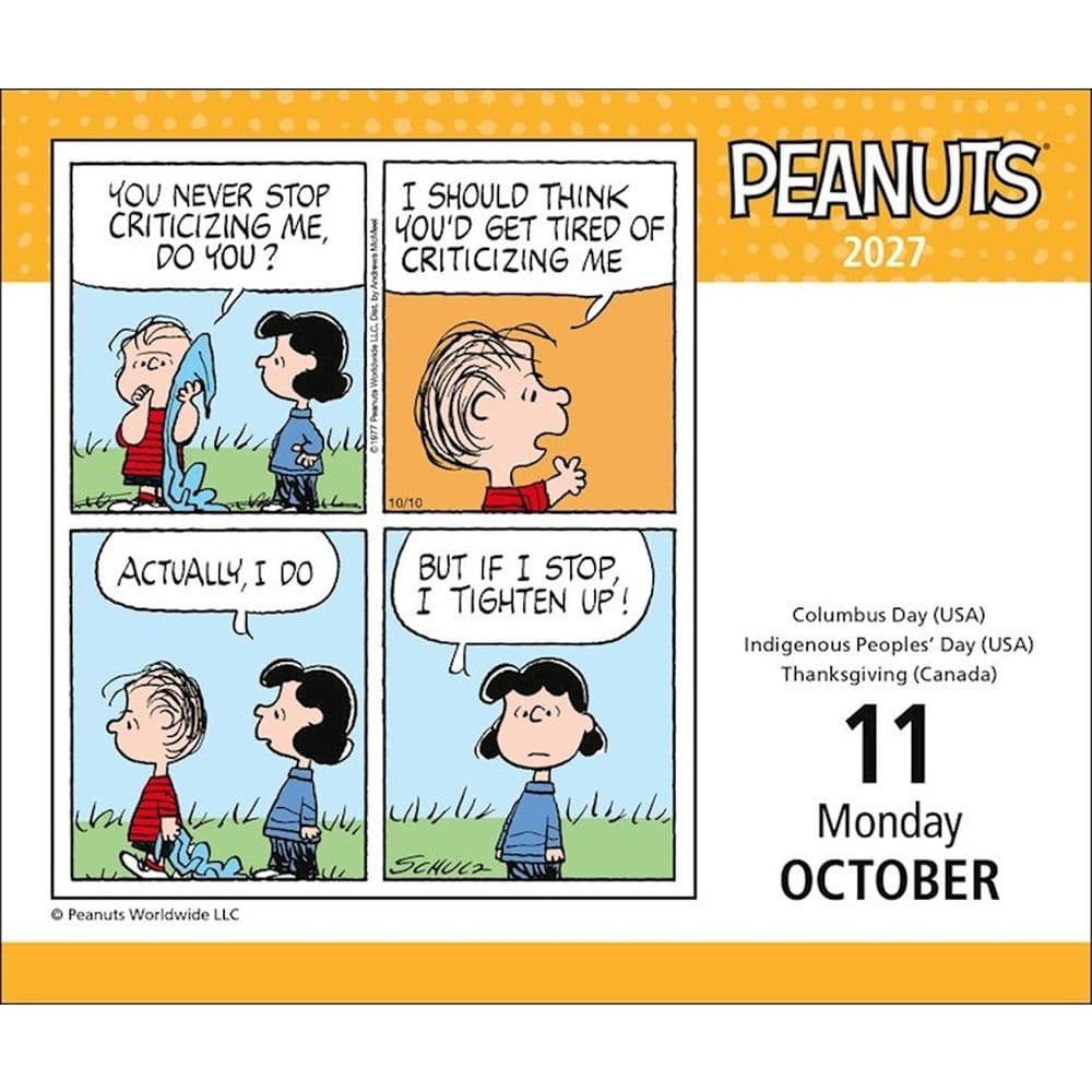Peanuts 2027 Desk Calendar Third Alternate Image