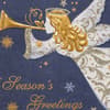 image Angel on Dark Blue 8 Count Boxed Christmas Cards close up