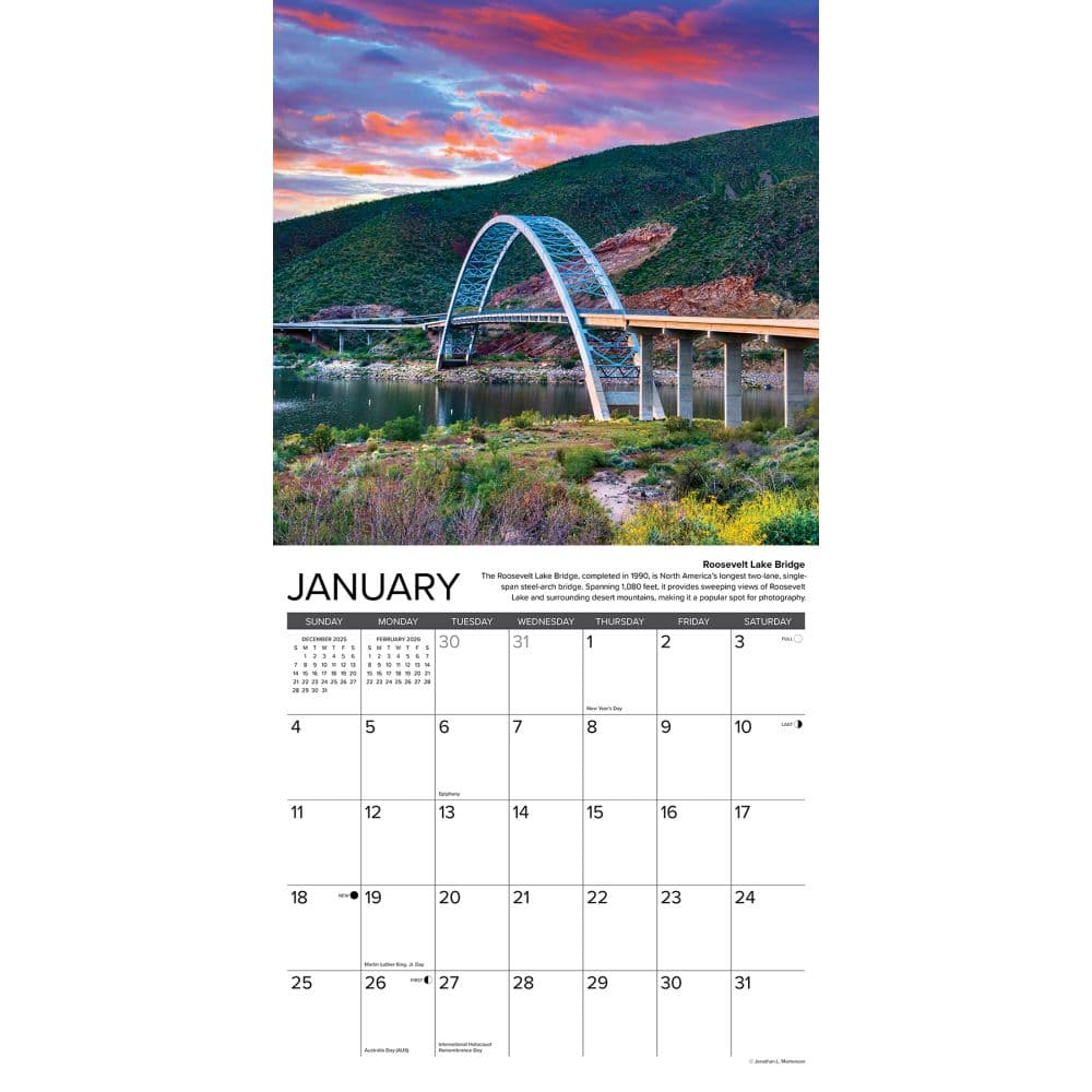 Arizona Travel and Events 2026 Wall Calendar Second Alternate Image