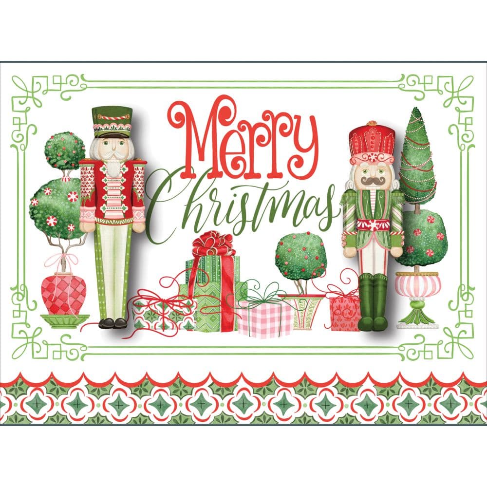 Merry Nutcrackers Luxe Christmas Cards by Nicole Tamarin Main Product Image