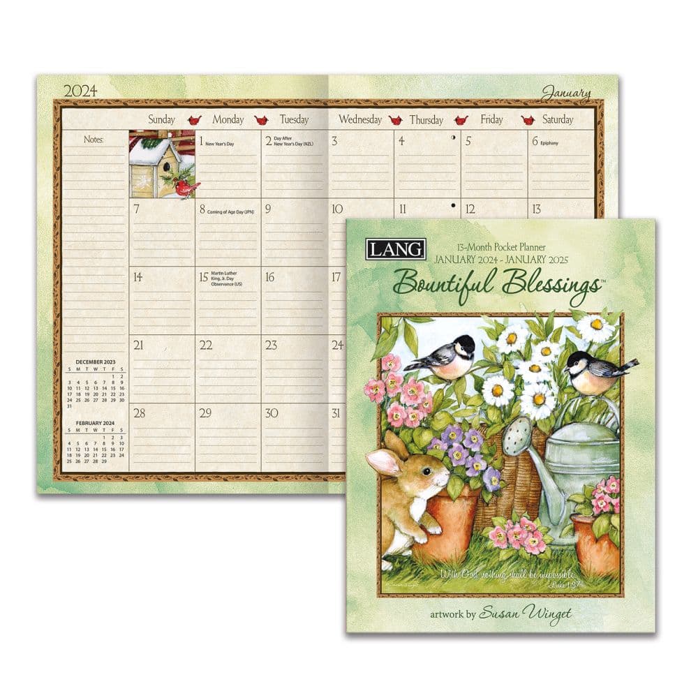 Bountiful Blessings Monthly 2024 Pocket Planner