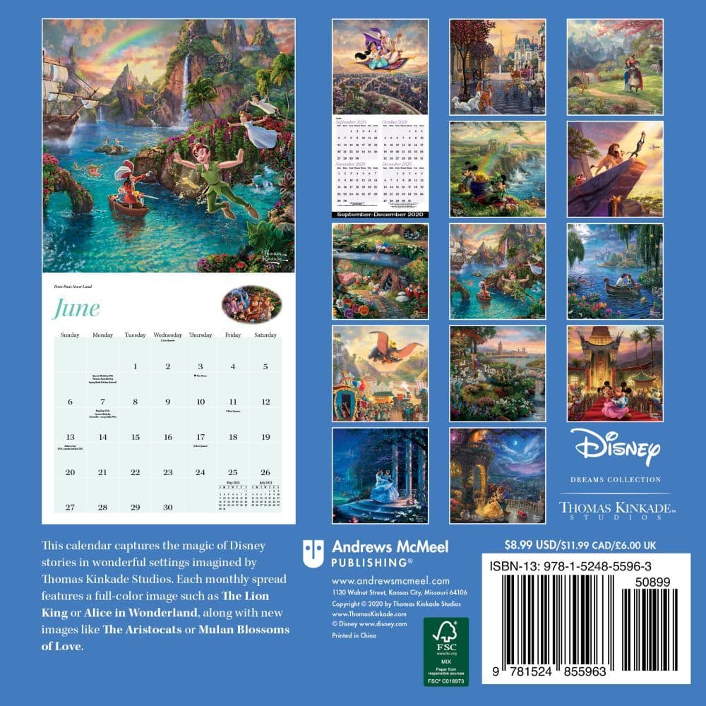 Kinkade Disney Collection Mini Wall Calendar - Calendars.com