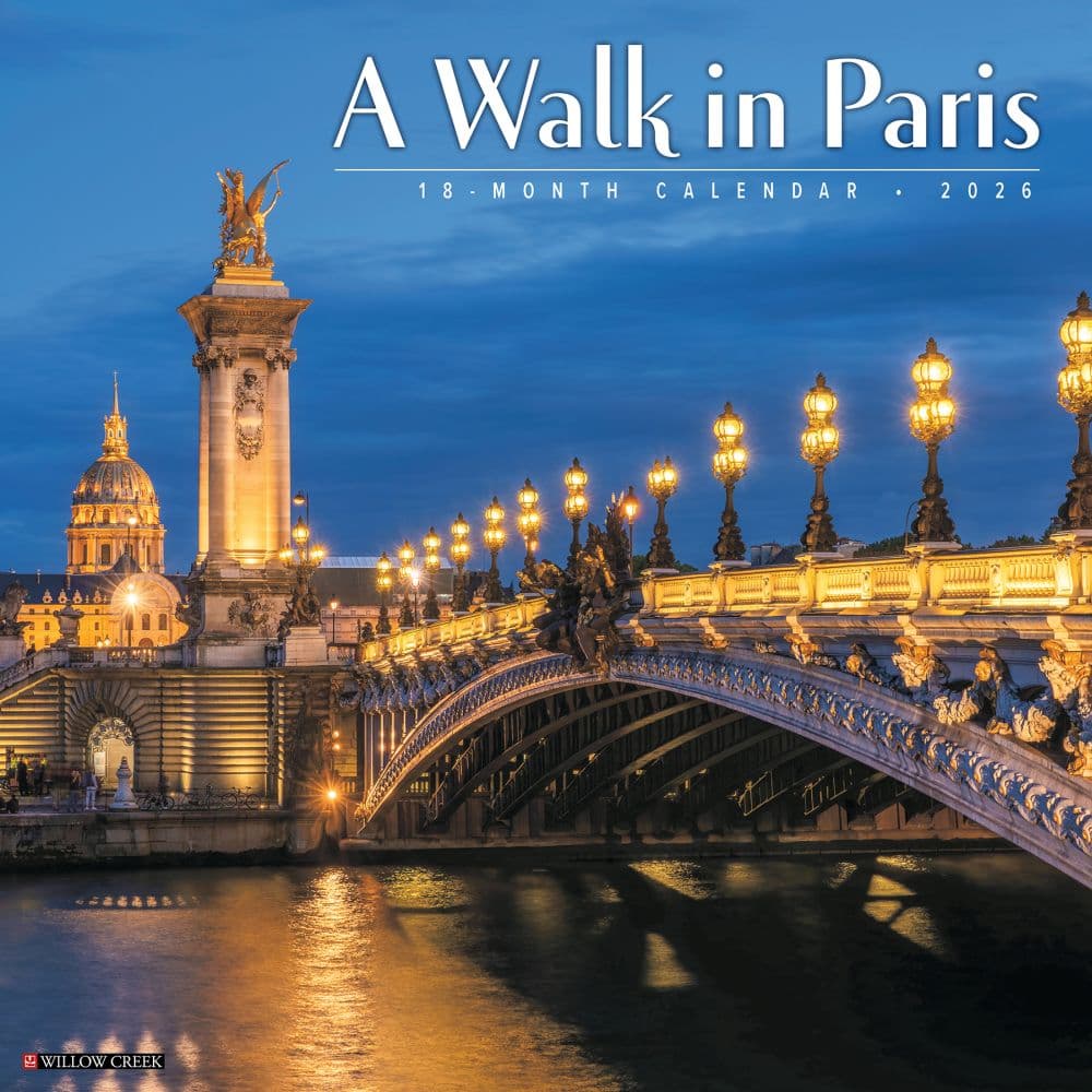 Walk in Paris 2026 Wall Calendar Main Image