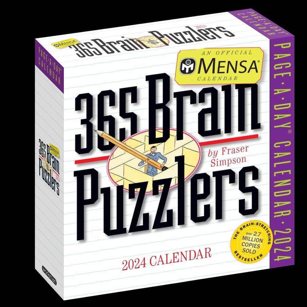 Mensa Brain Puzzlers 2025 Desk Calendar