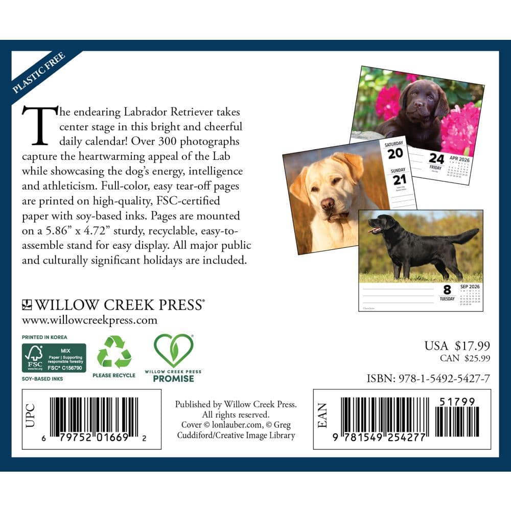 Just Labs 2026 Desk Calendar First Alternate Image