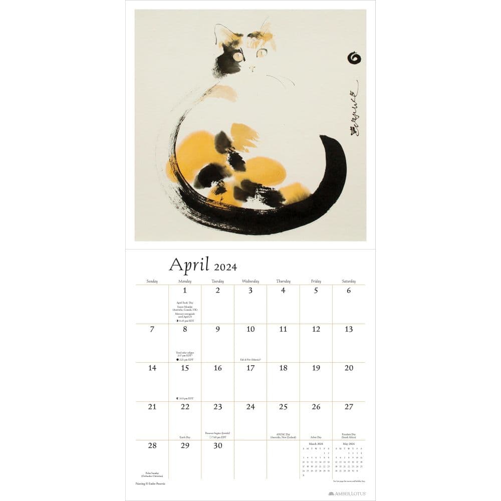 Artful Cat 2024 Wall Calendar