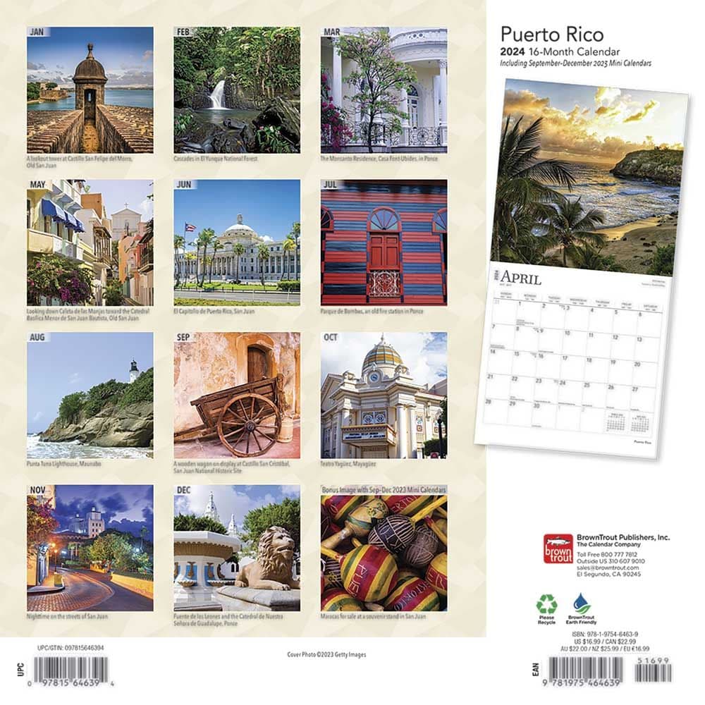 Puerto Rico 2024 Wall Calendar