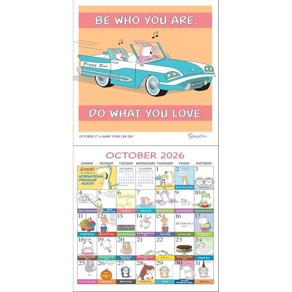 Every Days a Fabulous Holiday 2026 Wall Calendar by Sandra Boynton Fifth Alternate Image