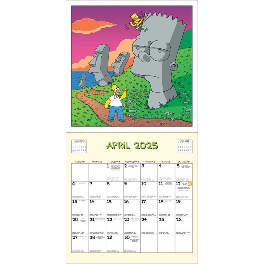 Simpsons 2025 Wall Calendar