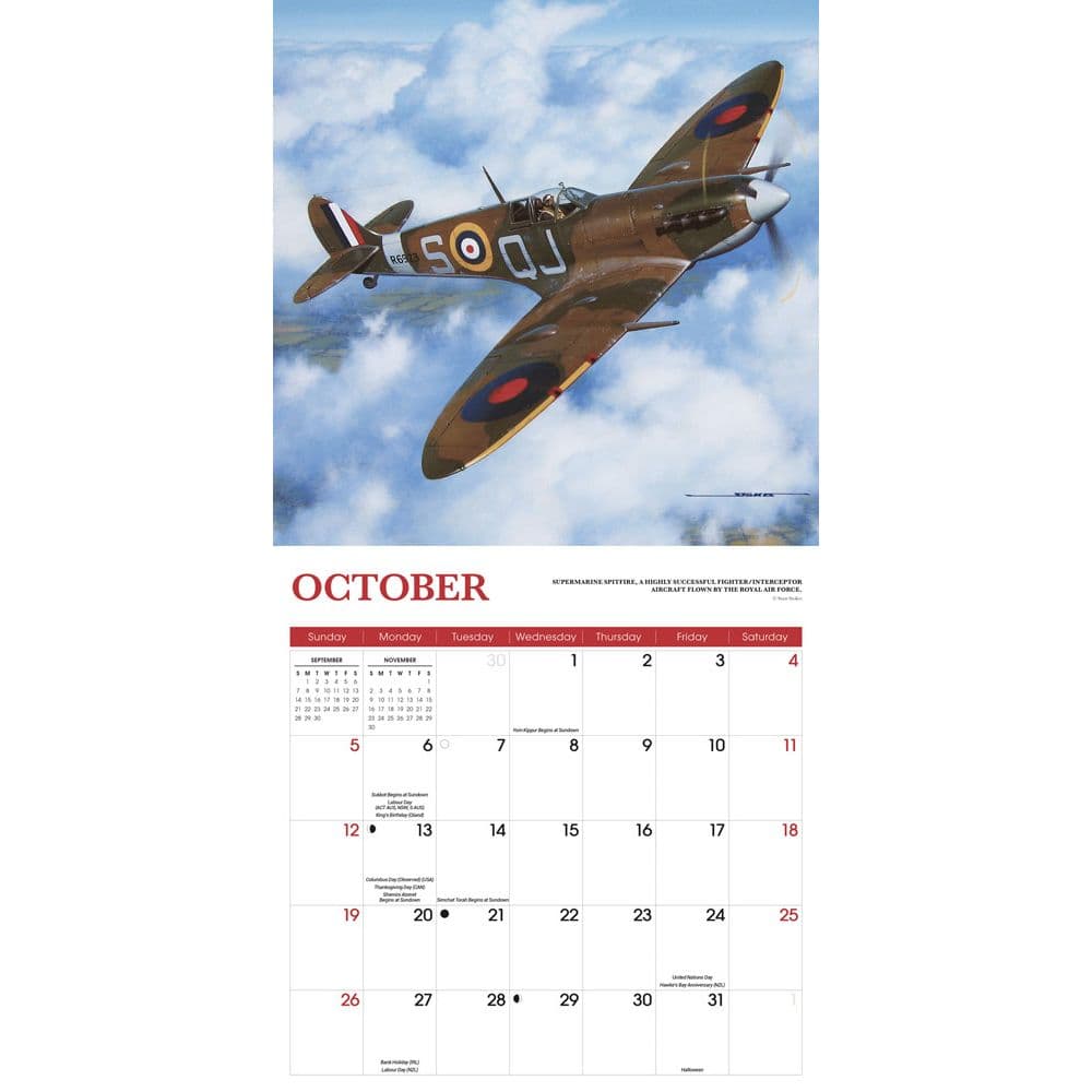 Aircraft Classic 2025 Wall Calendar Third Alternate Image width="1000" height="1000"