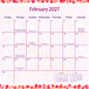 image To My Granddaughter with Love 2027 Mini Wall Calendar