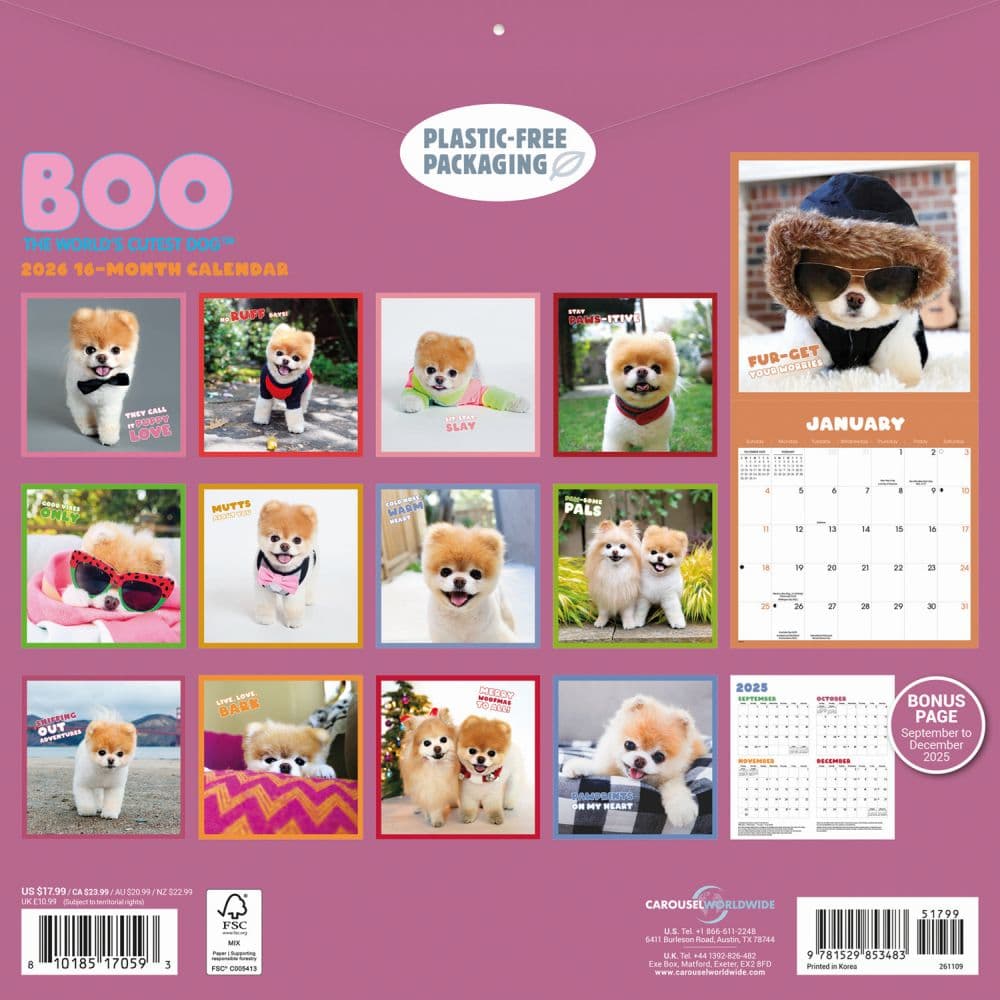 Boo 2026 Wall Calendar First Alternate Image