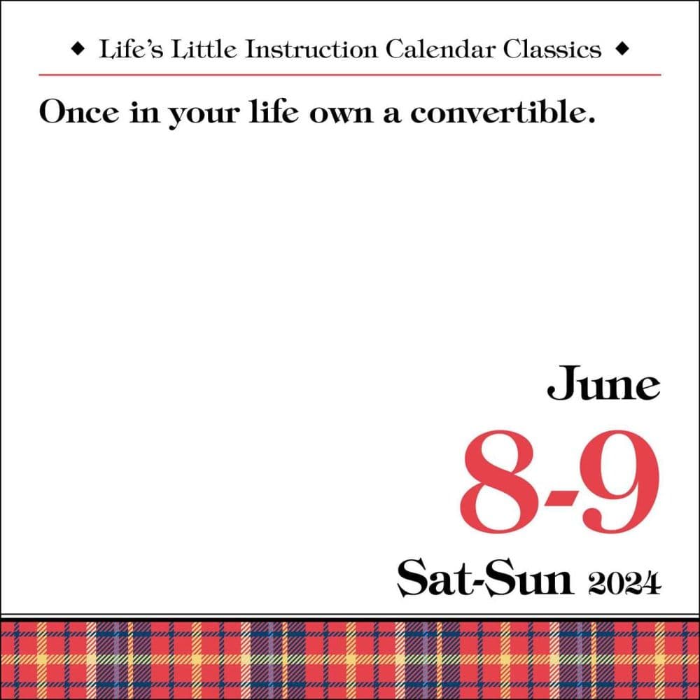 Life&#39;s LIttle Instruction 2024 Desk Calendar Alt3