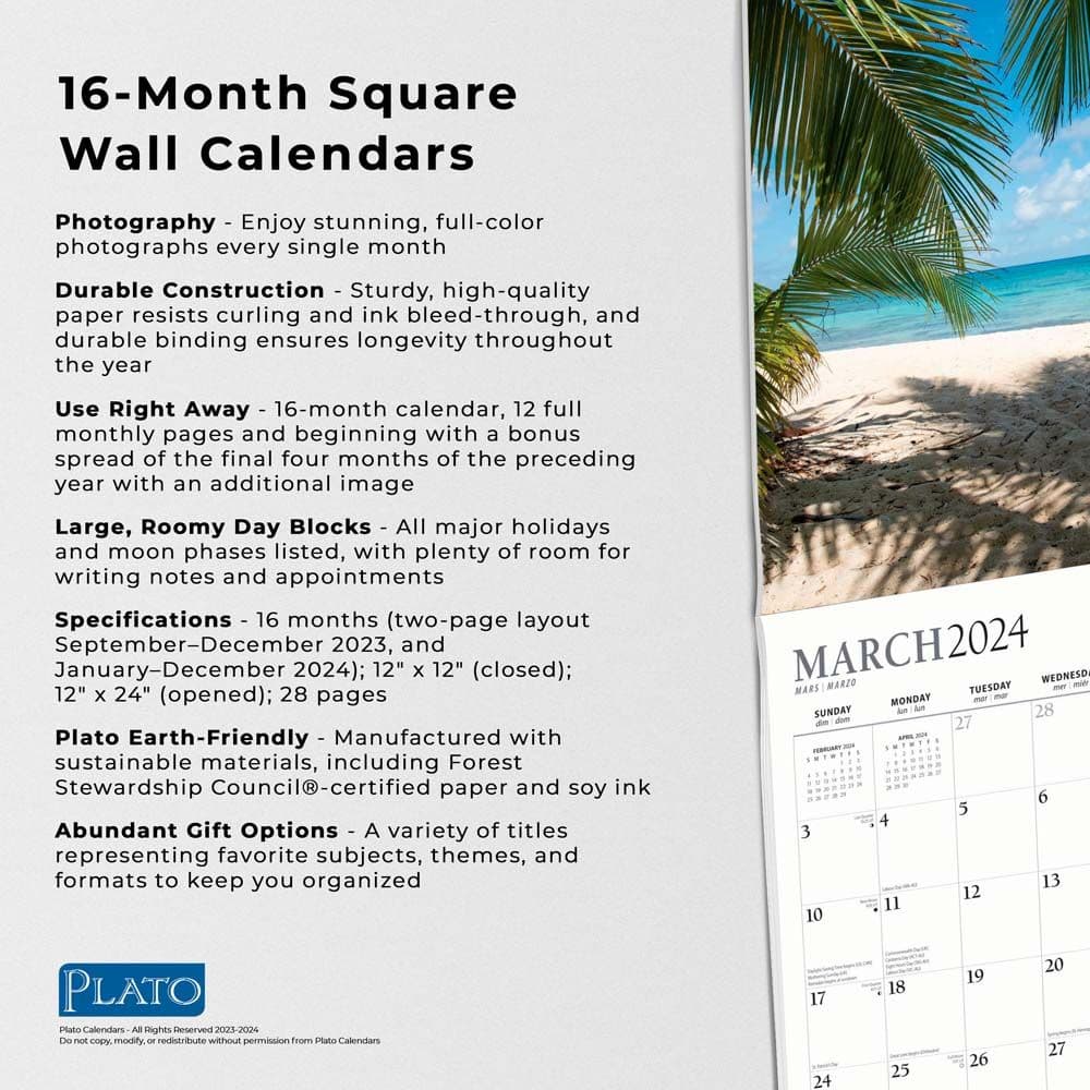 Tropical Islands 2024 Wall Calendar Fourth Alternate Image width=&quot;1000&quot; height=&quot;1000&quot;
