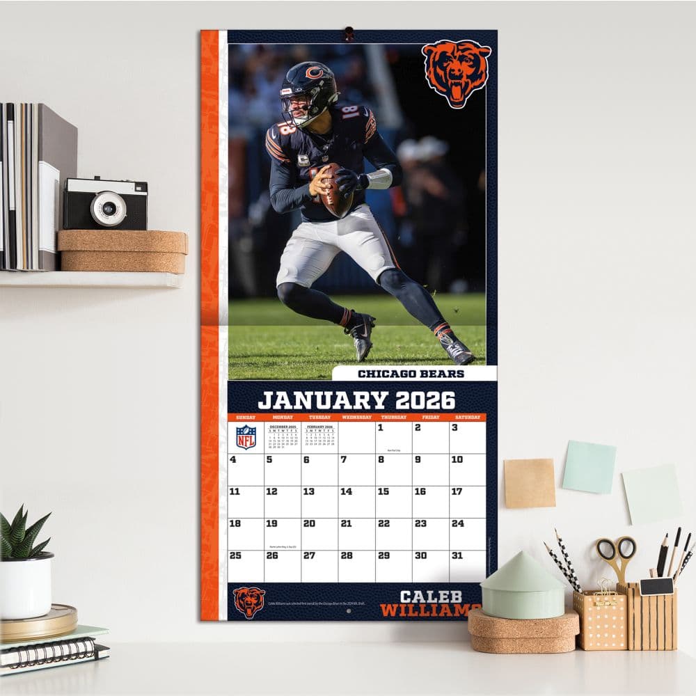NFL Chicago Bears Caleb Williams 2026 Wall Calendar Fifth Alternate image