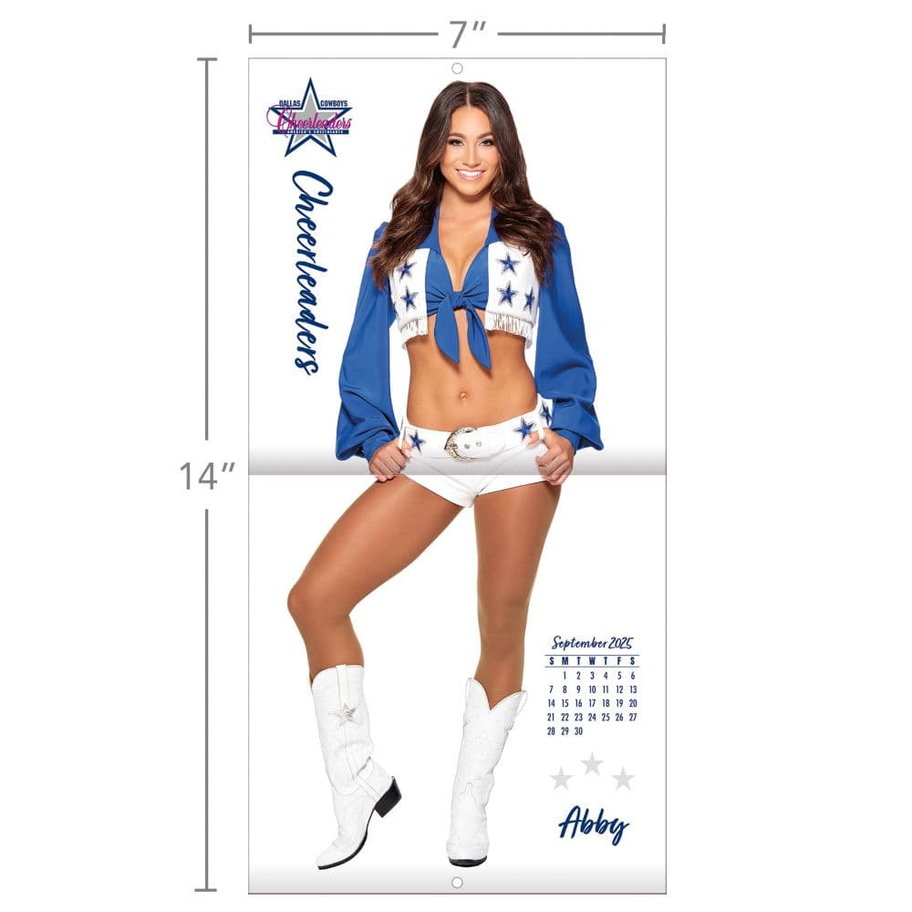 NFL Dallas Cowboys Cheerleaders 2026 Mini Wall Calendar Sixth Alternate Image