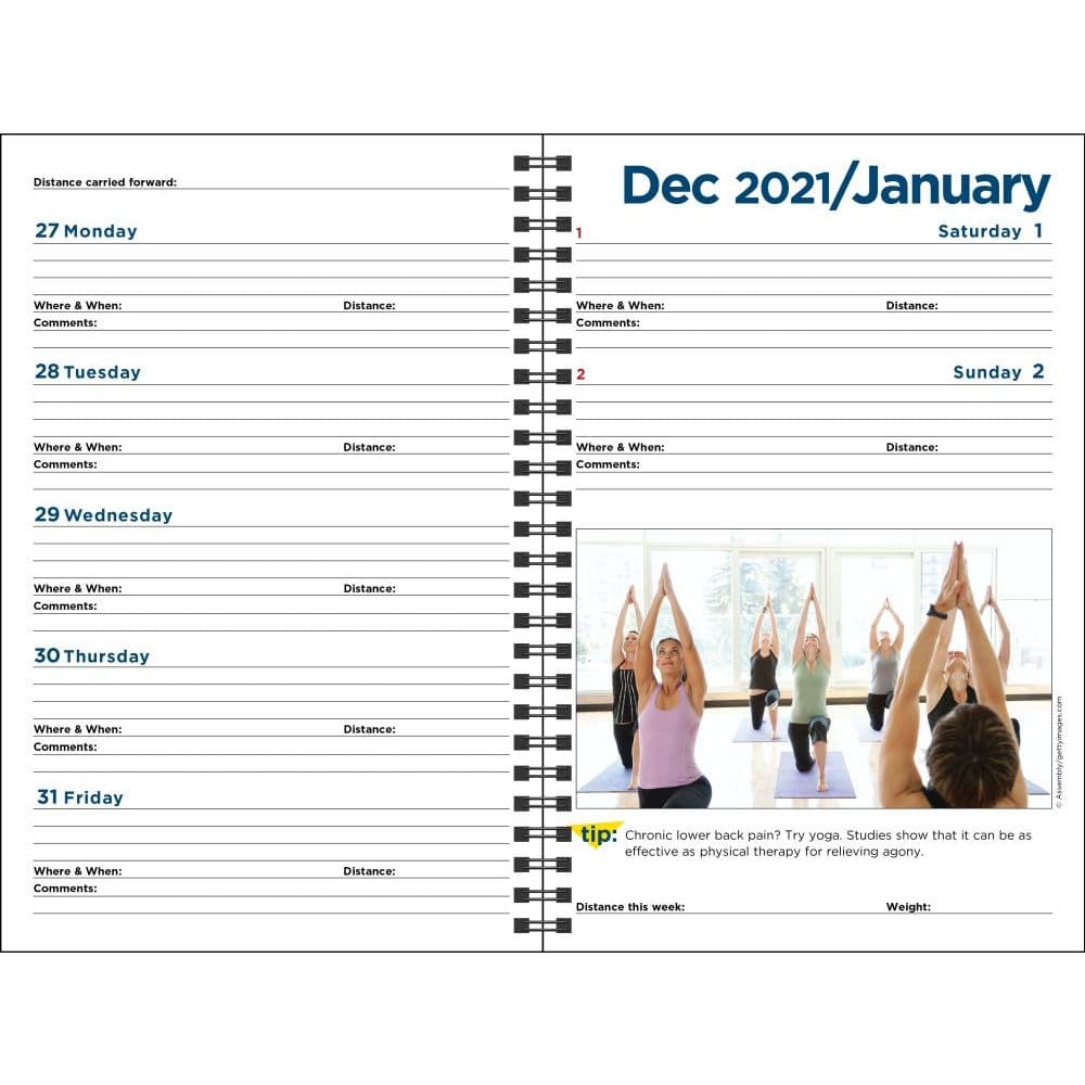 complete runners day by day log 2022 planner calendar