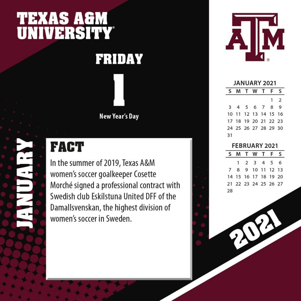 Texas A&m University Calendar Customize and Print