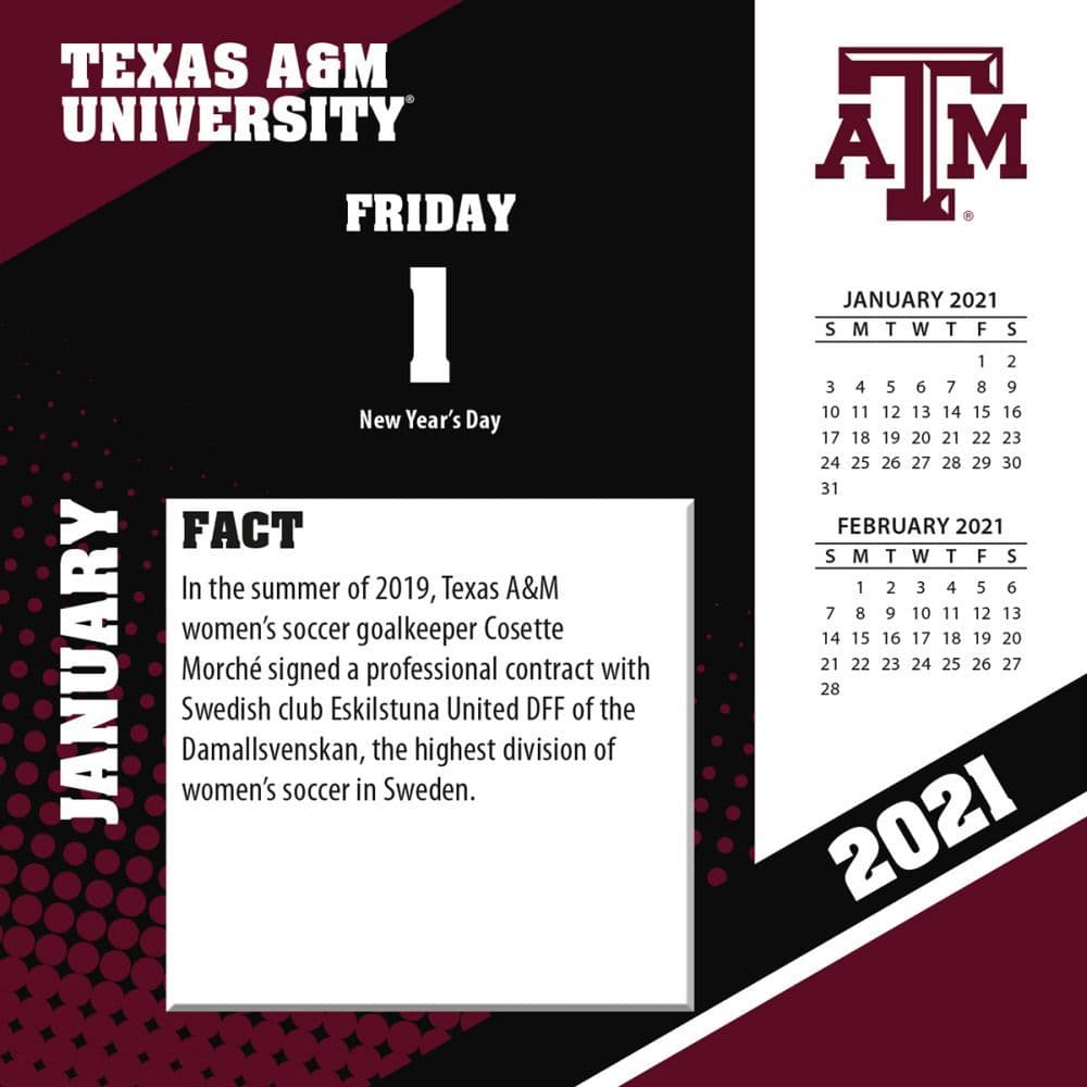 Texas A&m University Calendar - Customize and Print