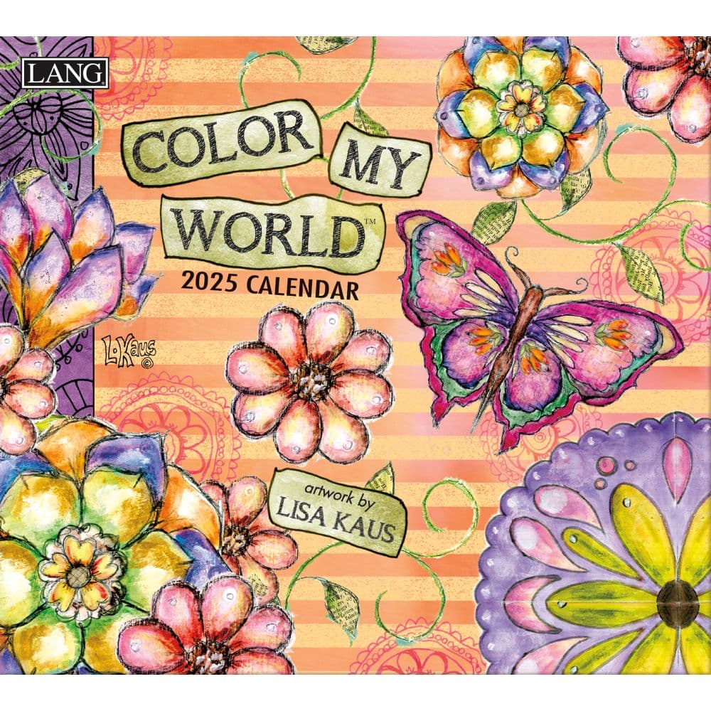 Color My World 2025 Wall Calendar by Lisa Kaus_Main Image