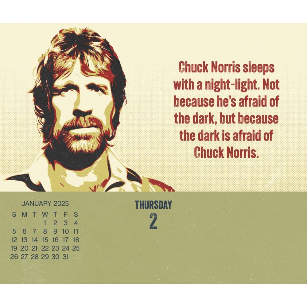 Chuck Norris 2025 Desk Calendar Third Alternate Image width=&quot;1000&quot; height=&quot;1000&quot;