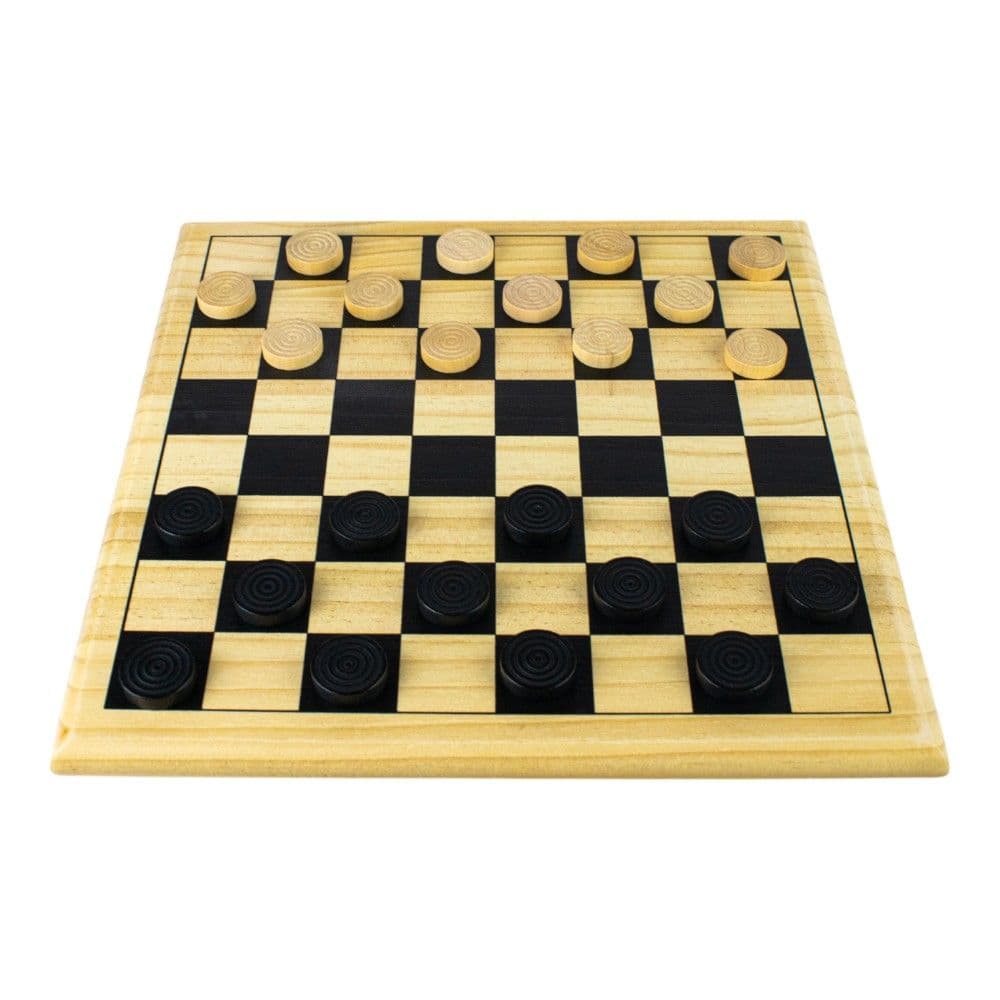 Checkers with Natural Wood Board Third Alternate Image