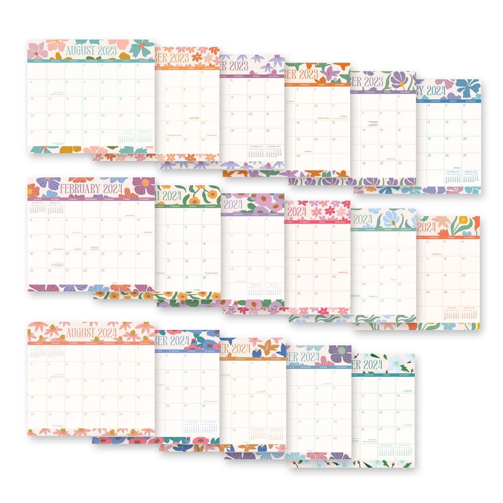 Modern Floral 2024 Magnetic Calendar - Calendars.com